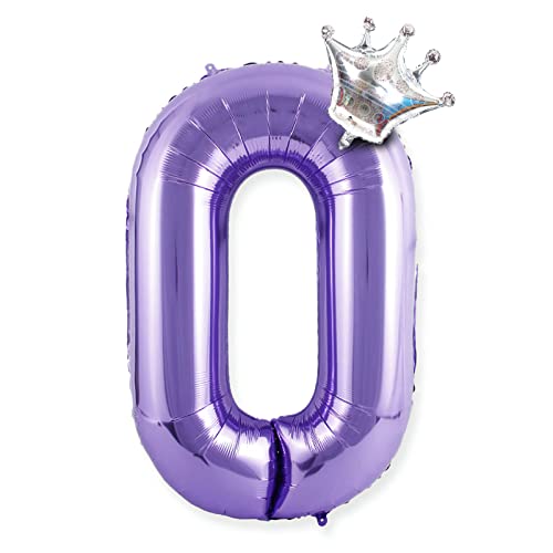 40 Zoll 0-9 XXL Zahlen Luftballon, 100 cm lila Riesen Geburtstagsdeko Folien Helium Zahl Ballon, Folienballon für Junge Mädchen Geburtstag, Hochzeit, Jubiläum Party Dekoration von Daohexi