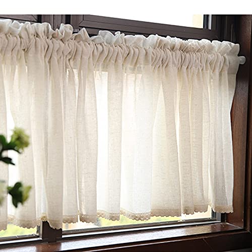 Daoyuan Kitchen Scheibengardine Gardinen,Kurze Vorhänge Für Cafés,Kurzstores Scheibengardinen Für Kurze Schlafzimmer,Landhausstil Fenstervorhang,Bistrogardine Kurzgardine Küche Tür Korridor Gardine von Daoyuan