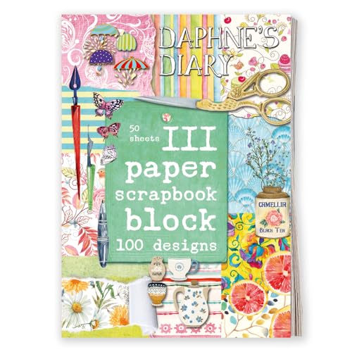 Daphne's Diary Scrapbook III | 50 Seiten mit 100 schönen Designs | Vintage Scrapbooking-Kit mit hochwertigem Papier und Bastelmaterialien | Ideal für Selbstfürsorge und kreative Projekte Daphne's Diary Scrapbook III | 50 Seiten mit 100 schönen Designs | Vintage Scrapbooking-Kit mit hochwertigem Papier und Bastelmaterialien | Ideal für Selbstfürsorge und kreative Projekte von Daphne's Diary