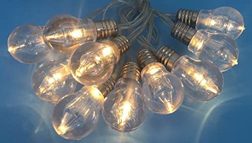 LED-Party-Weihnachts-Lichterkette Glühlampe, 10x LEDs warmweiß batteriebetrieben, Tisch-Fenster-Baum-Kommode-Dekorations-Leuchte-Lampe von Dapo
