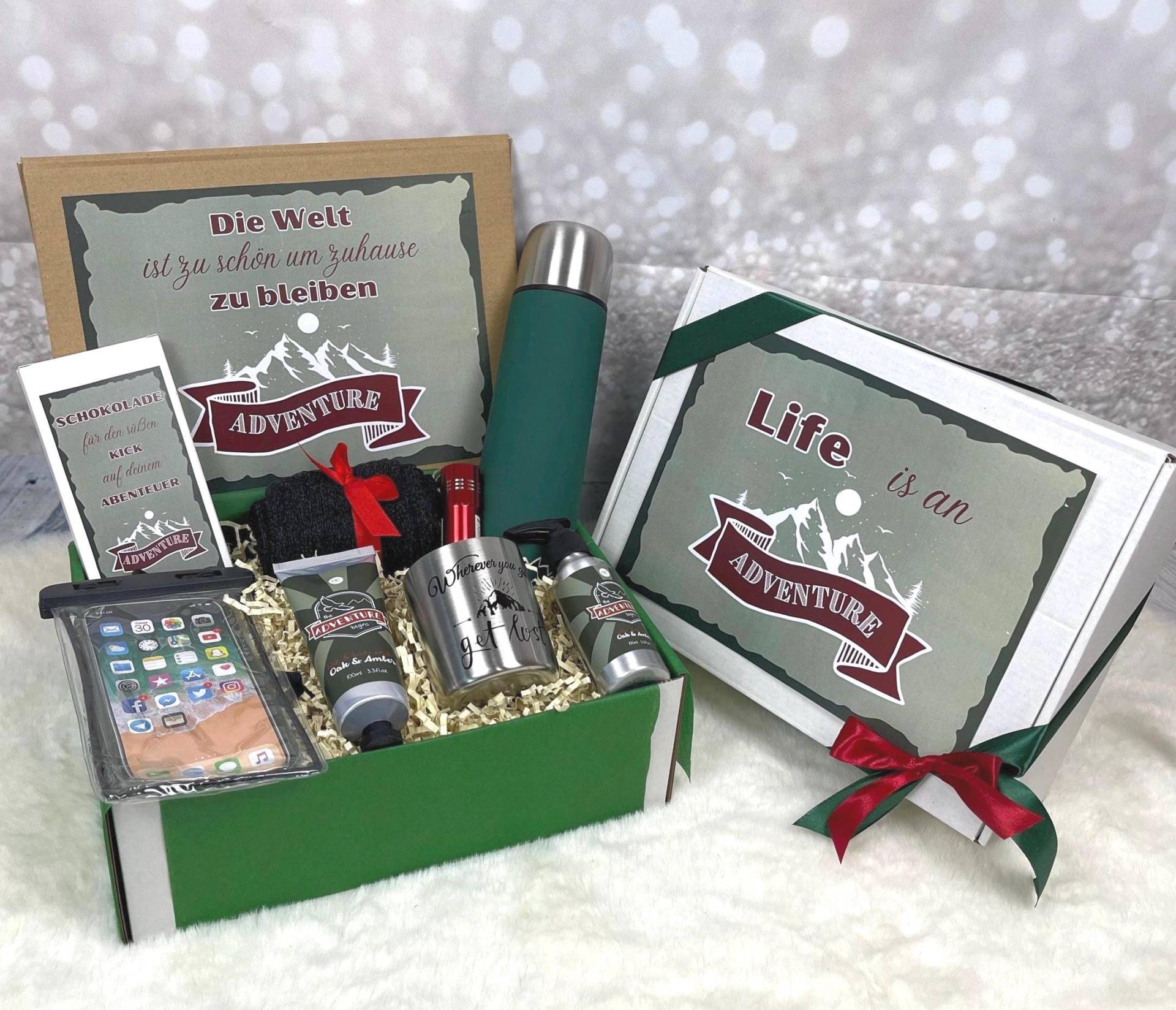 Geschenkbox "Adventure", Geschenkset, Wandern, Weihnachtsgeschenk, Outdoor, Geschenkset Weihnachten, Geburtstag Geschenk, Geschenkkorb Geschenkbox "Adventure", Geschenkset, Wandern, Weihnachtsgeschenk, Outdoor, Geschenkset Weihnachten, Geburtstag Geschenk, Geschenkkorb von DarDariBox