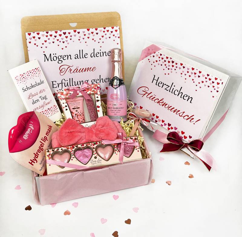 Geschenkbox "Herzregen", Wellness Geschenkbox, Geschenk Für Frauen, Geschenkset Zum Muttertag, Freundin, Geburtstag, Muttertag von DarDariBox
