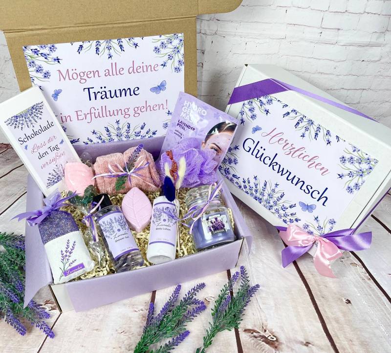 Geschenkbox "Lavendel Spa" , Geschenk Geburtstag, Für Frau, Lavendel, Geschenkset, Zum Geschenkkorb von DarDariBox