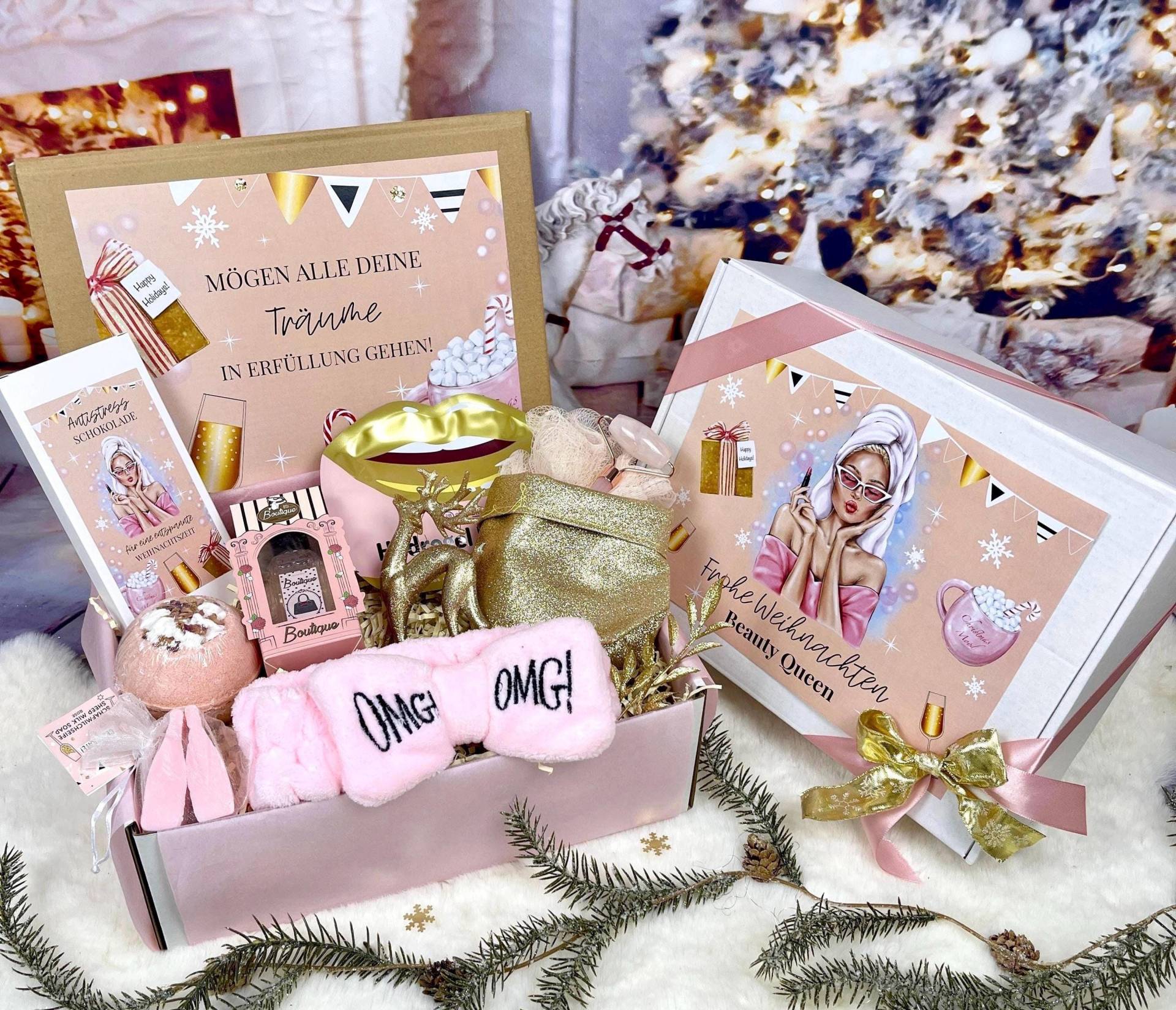 Weihnachtsgeschenkbox „Beauty Queen", Wohlfühlset Für Frauen, Weihnachtsset, Geschenkbox Weihnachten, Geschenkset Sie, Pflegeset Weihnachtsgeschenkbox „Beauty Queen", Wohlfühlset Für Frauen, Weihnachtsset, Geschenkbox Weihnachten, Geschenkset Sie, Pflegeset von DarDariBox