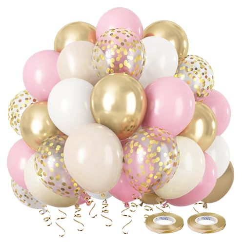 Luftballons Rosa Beige Gold, 60 Stück 12 Zoll Konfetti Helium Ballons Beige Gold, Rosa Luftballons und Pink Weiß Beige Gold Ballons für Geburtstag Mädchen Frauen,Hochzeit,Baby Shower Party Dekoration Luftballons Rosa Beige Gold, 60 Stück 12 Zoll Konfetti Helium Ballons Beige Gold, Rosa Luftballons und Pink Weiß Beige Gold Ballons für Geburtstag Mädchen Frauen,Hochzeit,Baby Shower Party Dekoration von Dargds