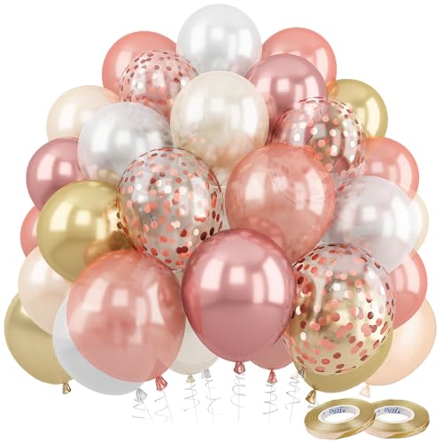 Luftballons Rosegold Rosa,60 Stück Pink Pastell Luftballons Geburtstag mit Metallic Roségold Gold Weiß Champagnerfarbe Konfetti Ballons für Babyparty Hochzeit Deko Geburtstags Mädchen Frau Luftballons Rosegold Rosa,60 Stück Pink Pastell Luftballons Geburtstag mit Metallic Roségold Gold Weiß Champagnerfarbe Konfetti Ballons für Babyparty Hochzeit Deko Geburtstags Mädchen Frau von Dargds