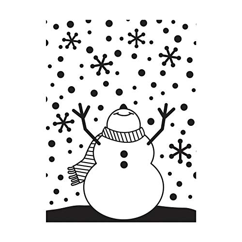 Darice 1216-65 Prägefolder - Schablone, Schneemann, Plastik, transparent, 10.8 x 14.6 x 0.11 cm von Darice