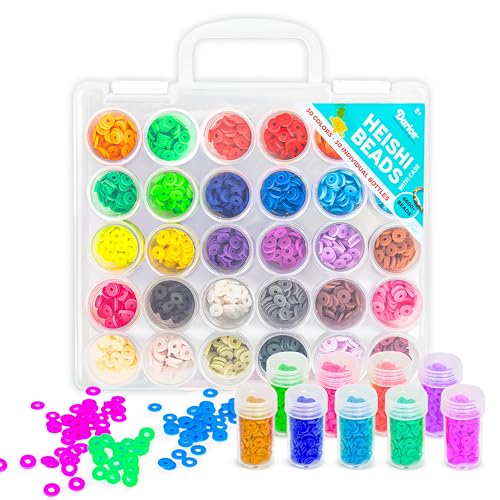 Darice 6600+ Tonperlen Armbandherstellungs-Set – 30 Farben in Flaschen, Polymer-Heishi-Perlen-Armband-Set, Freundschaftsarmbänder, DIY-Schmuckherstellungs-Set für Kinder und Jugendliche ab 8 Jahren Darice 6600+ Tonperlen Armbandherstellungs-Set – 30 Farben in Flaschen, Polymer-Heishi-Perlen-Armband-Set, Freundschaftsarmbänder, DIY-Schmuckherstellungs-Set für Kinder und Jugendliche ab 8 Jahren von Darice