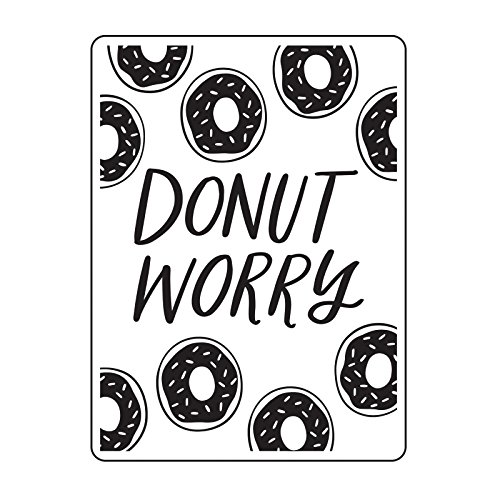 Darice Embossing Folder Prägefolder-Schablone, Donut Worry-10,8 x 14,6 cm, Plastic, transparent, 10.8 x 14.6 x 0.11 cm von Darice