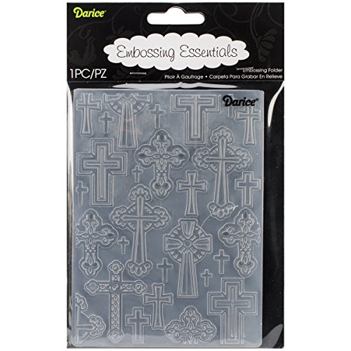 Darice Prägeschablone, Kreuze, Plastik, transparent, 10,8 x 14,6 x 0,4 cm von Darice