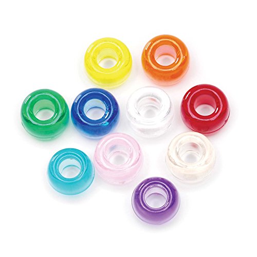 Darice Vorteilspackung Pony-Perlen, 9 mm, transparent, mehrfarbig, 1000 Stück Darice Vorteilspackung Pony-Perlen, 9 mm, transparent, mehrfarbig, 1000 Stück von Darice