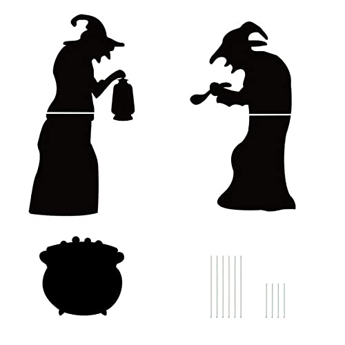 Dariokki Halloween Hexe Schwarze Silhouette Feiertag Dekoration Garten Hexe Grusel Atmosph?Re Requisiten von Dariokki