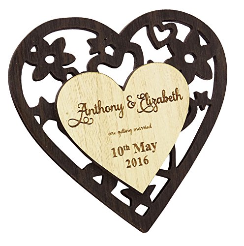 Darling Souvenir 30 Gewohnheit gravierten Holz Magnete rustikale Hochzeit retten das Datum hölzernen Magneten persoanlized Geschenk von Darling Souvenir