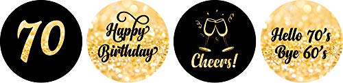 Darling Souvenir Schokoladenaufkleber Labels DIY 190 Pcs Beifall 70. Geburtstags-Thema-Aufkleber-Glitter Gold & Schwarz Darling Souvenir Schokoladenaufkleber Labels DIY 190 Pcs Beifall 70. Geburtstags-Thema-Aufkleber-Glitter Gold & Schwarz von Darling Souvenir