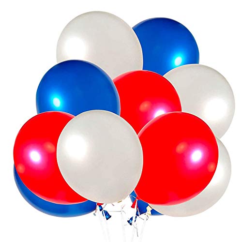 Darmlly 60 Paket Rote WeißE Und Blaue Luftballons 12 Latex Partyballons Perfekte Party Geburtstags Dekoration FüR Alle Gelegenheiten von Darmlly