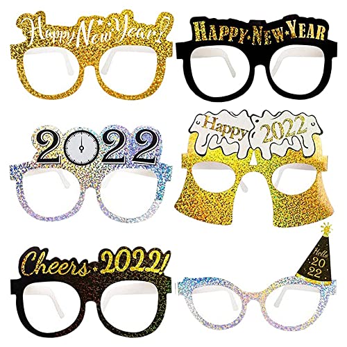 Darmlly Frohes Neues Jahr Brillen Frohes Neues Jahr Lustige Party Brille Feier Party Favor für Silvester Dekorationen von Darmlly