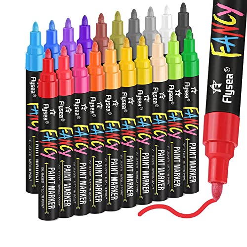 Daroplo Malen Stifte Malen Markierungen, 20 Farben Wasserfestes Malen Marker Stift Set auf ÖLbasis, Verblasst Nicht, Schnell Trocknend und Dauerhaft Daroplo Malen Stifte Malen Markierungen, 20 Farben Wasserfestes Malen Marker Stift Set auf ÖLbasis, Verblasst Nicht, Schnell Trocknend und Dauerhaft von Daroplo