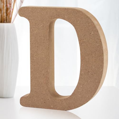 Darryy 10cm Stehende Holzbuchstaben, Log Natural Große Holzbuchstaben zum Basteln, unbehandelte Holzdekorationen für Zuhause, Wand, Party, Dekoration, DIY-Projekte (28 Stück) von Darryy