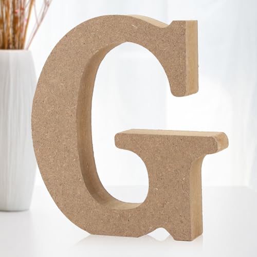 Darryy 10cm Stehende Holzbuchstaben, Log Natural Große Holzbuchstaben zum Basteln, unbehandelte Holzdekorationen für Zuhause, Wand, Party, Dekoration, DIY-Projekte (28 Stück) von Darryy