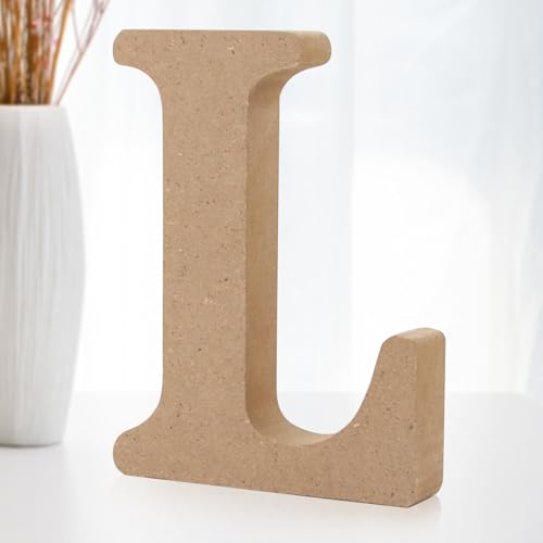 Darryy 10cm Stehende Holzbuchstaben, Log Natural Große Holzbuchstaben zum Basteln, unbehandelte Holzdekorationen für Zuhause, Wand, Party, Dekoration, DIY-Projekte (28 Stück) von Darryy
