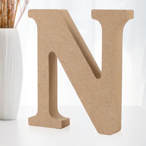Darryy 10cm Stehende Holzbuchstaben, Log Natural Große Holzbuchstaben zum Basteln, unbehandelte Holzdekorationen für Zuhause, Wand, Party, Dekoration, DIY-Projekte (28 Stück) von Darryy