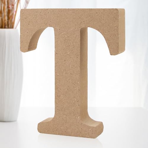 Darryy 10cm Stehende Holzbuchstaben, Log Natural Große Holzbuchstaben zum Basteln, unbehandelte Holzdekorationen für Zuhause, Wand, Party, Dekoration, DIY-Projekte (28 Stück) von Darryy