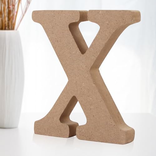 Darryy 10cm Stehende Holzbuchstaben, Log Natural Große Holzbuchstaben zum Basteln, unbehandelte Holzdekorationen für Zuhause, Wand, Party, Dekoration, DIY-Projekte (28 Stück) von Darryy