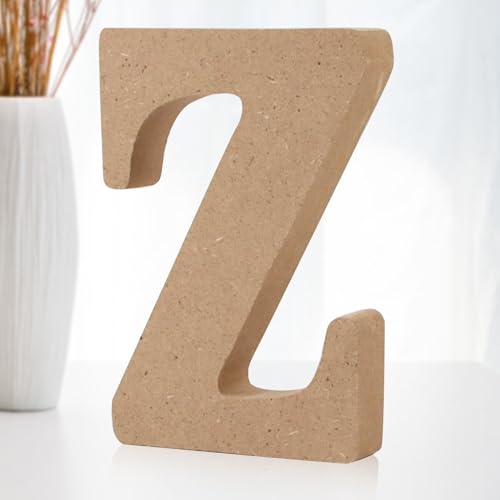 Darryy 10cm Stehende Holzbuchstaben, Log Natural Große Holzbuchstaben zum Basteln, unbehandelte Holzdekorationen für Zuhause, Wand, Party, Dekoration, DIY-Projekte (28 Stück) von Darryy
