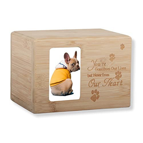 Darryy Haustierurnen für Hunde Asche, 16x11x11 cm Holzurne für Katze Mit Fotorahmen, Urnen für Hunde aus Holz, Hundeurnen mit Bilderrahmen, Tierurne aus Bambus, Kommt mit Einem Schwarzen Stoffbeutel Darryy Haustierurnen für Hunde Asche, 16x11x11 cm Holzurne für Katze Mit Fotorahmen, Urnen für Hunde aus Holz, Hundeurnen mit Bilderrahmen, Tierurne aus Bambus, Kommt mit Einem Schwarzen Stoffbeutel von Darryy
