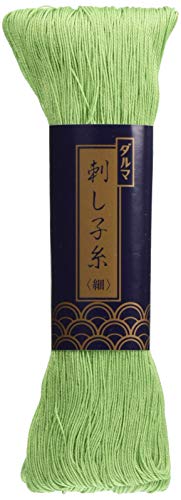 Sashiko Fadenverdünner, Gewicht 170 m Knäuel, Farbe 12, Blassgrün, japanische Steppung und Stickerei von Daruma