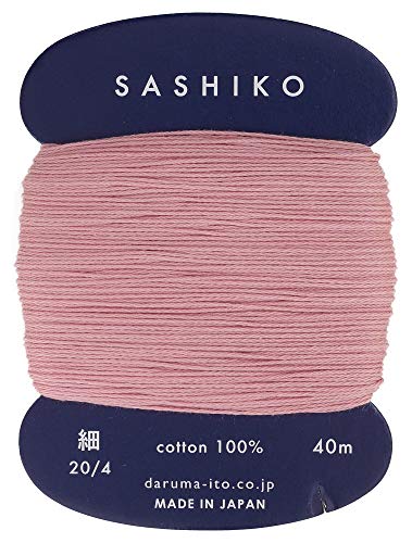 Sashiko Fadenverdünner Gewicht 40m Col. 211 "Greyish Pink Japanese Embroidery von Yokota von Daruma
