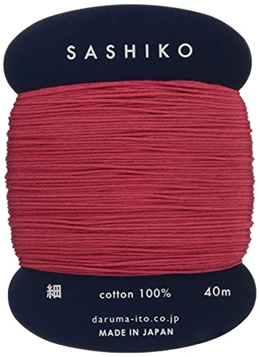 Yokota Daruma Sashiko-Garn, Einzel- und Farbgebung, (adder, dünne 40-m-Karte) von Daruma