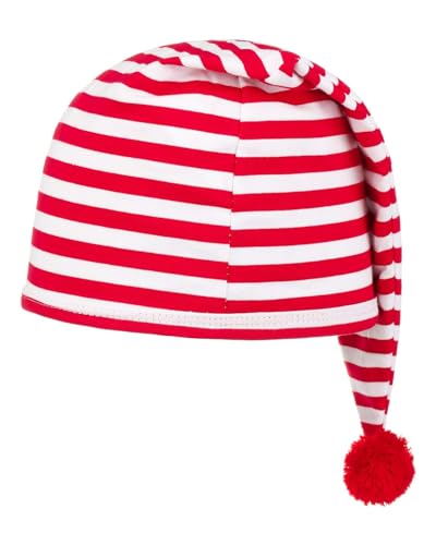 Das Kostümland Kinder Schlafmütze mit Bommel - Baumwolle | Rot Weiß Das Kostümland Kinder Schlafmütze mit Bommel - Baumwolle | Rot Weiß von Das Kostümland
