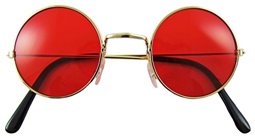 Das Kostümland Lennon Brille Nickelbrille - Rot von Das Kostümland