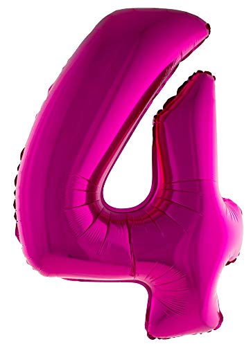 Das Kostümland XXL Zahlen Folienballon 100 cm - Pink 4 von Das Kostümland