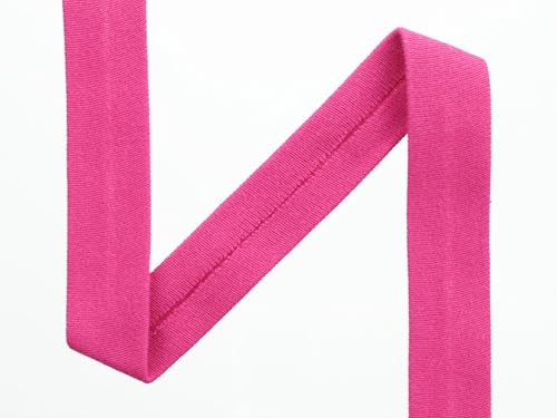 Das hüpfende Komma 1m Jersey-Schrägband Farbe pink Uni von Das hüpfende Komma