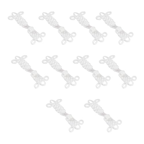 10 handgefertigte Perlen-Verschlüsse, chinesischer Knotenverschluss, Cheongsam-Dekoration, traditionelles Kostüm, Kleidungszubehör, elegantes Kleidungszubehör 10 handgefertigte Perlen-Verschlüsse, chinesischer Knotenverschluss, Cheongsam-Dekoration, traditionelles Kostüm, Kleidungszubehör, elegantes Kleidungszubehör von Dasbsug