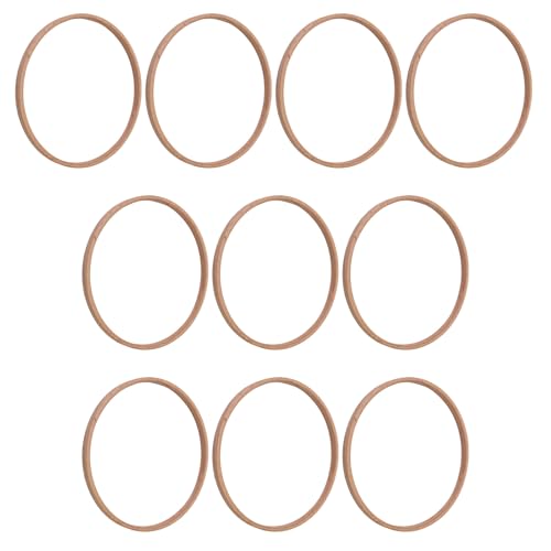 10 x Holz-Blumenkranz, runde Bastelringe für Traumfänger, hängende Ornamente, Hochzeitskranz, Dekoration, Bastelbedarf von Dasbsug