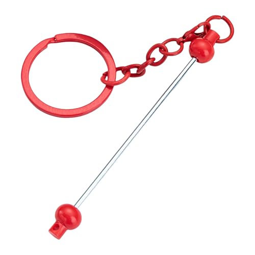 10 x Metall-Schlüsselanhänger mit Perlen, Schlüsselanhänger, Zubehör für Tasche, Geldbörse, Charm, Strumpffüller, Anhänger, Schlüsselanhänger von Dasbsug