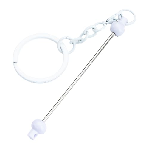 10 x Metall-Schlüsselanhänger mit Perlen, Schlüsselanhänger, Zubehör für Tasche, Geldbörse, Charm, Strumpffüller, Anhänger, Schlüsselanhänger von Dasbsug