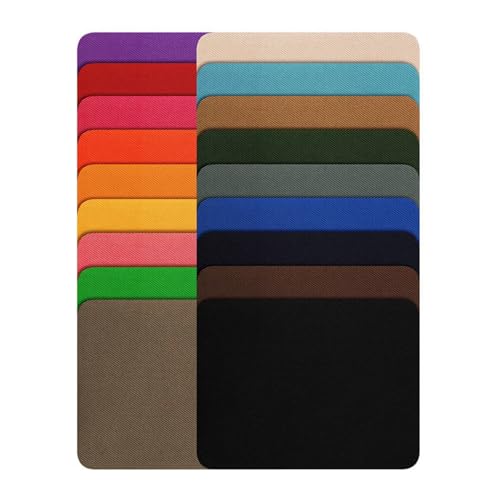 18/24 Stück Twill-Stoffflicken für Ellbogen und Knie, zur Reparatur von Kleidung für Modebegeisterte und Bastelprojekte, Stoffreparatur von Dasbsug