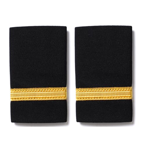 2 x Uniform-Schulterabzeichen, Luftfahrtuniform, Epaulett, Flugbegleiter, Epaulett für Persönlichkeitspatches, vielseitige Stickapplikationen von Dasbsug