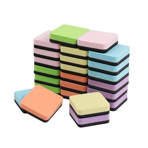 24/48 Stück Radiergummi, Premium-Filz-Whiteboard für Klassenzimmer, Büro, Schulbedarf, trocken abwischbar, Radiergummi, Whiteboard-Reiniger, Schulbedarf für Lehrer von Dasbsug