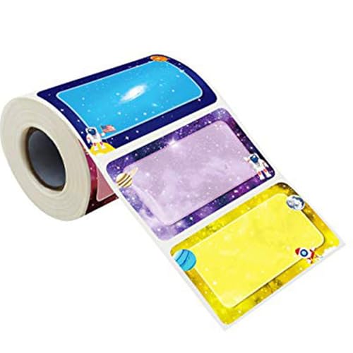 300 Stück Cartoon-Planeten-Namensaufkleber, 55 x 90 mm, Kinderkleidung, Etiketten für Kindertagesstätte, Kindergarten, Schule, Glasglas, Etikett, bunt, selbstklebende Aufkleber 300 Stück Cartoon-Planeten-Namensaufkleber, 55 x 90 mm, Kinderkleidung, Etiketten für Kindertagesstätte, Kindergarten, Schule, Glasglas, Etikett, bunt, selbstklebende Aufkleber von Dasbsug