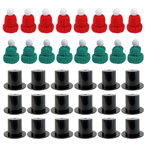 32-teiliges kreatives Weihnachtsmützen-Set, kreative Miniatur-Hüte für Puppen und saisonale Dekorationen, Puppenhüte 32-teiliges kreatives Weihnachtsmützen-Set, kreative Miniatur-Hüte für Puppen und saisonale Dekorationen, Puppenhüte von Dasbsug