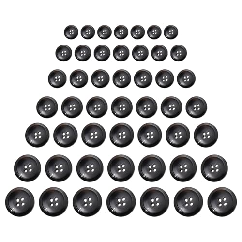 70 runde Knöpfe zum Basteln, 4 Löcher, Kunstharz, Mantel, Nähen von Dasbsug