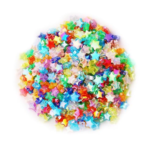 Acrylperlen, Herz-/Sternform, Abstandshalter für Armbänder, Schlüsselanhänger, Schmuckherstellung, Kunst, Handwerk, Herz, Acryl, 10 Stück von Dasbsug