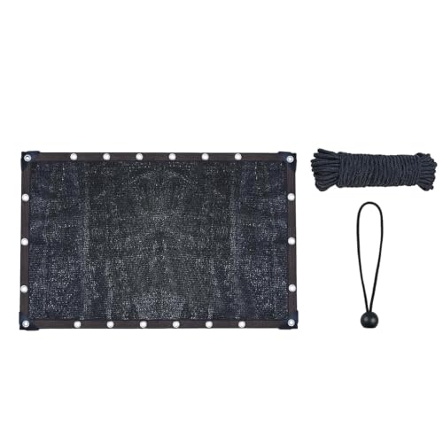 Atmungsaktiver schwarzer Sonnenschutz für Hühnerställe, Outdoor, Garten, Schatten und Temperaturkontrolle, Sonnenschutz, Netzstoff, Hühnerstallabdeckung von Dasbsug