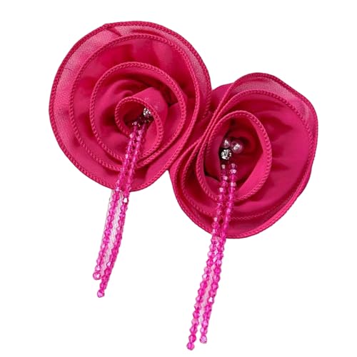 Auffällige Blumenstoff-Applikation Brosche zum Aufnähen für Hochzeit/Abendkleid, Kleidung, Flicken handgefertigte Rosenapplikation von Dasbsug