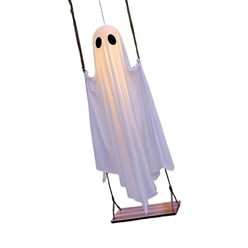 Bezaubernde Halloween-Spekter auf Schaukel, elegante Phantome, Stoffkunst, einzigartige Halloween-Hängedekoration Bezaubernde Halloween-Spekter auf Schaukel, elegante Phantome, Stoffkunst, einzigartige Halloween-Hängedekoration von Dasbsug